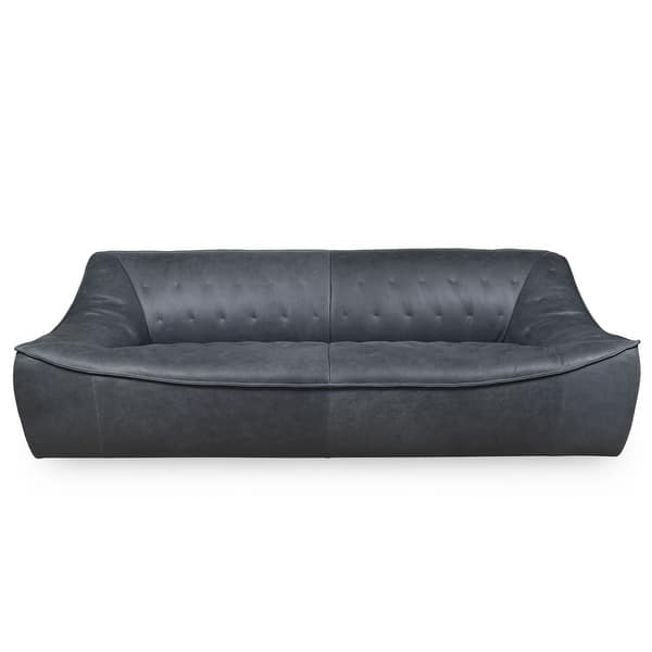 slide 2 of 6, SAFAVIEH Home Agitha Leather Sofa - 95"W x 41"D x 30"H