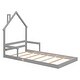 preview thumbnail 5 of 13, Twin House-Shaped Headboard Floor Bed With Handrails, Slats