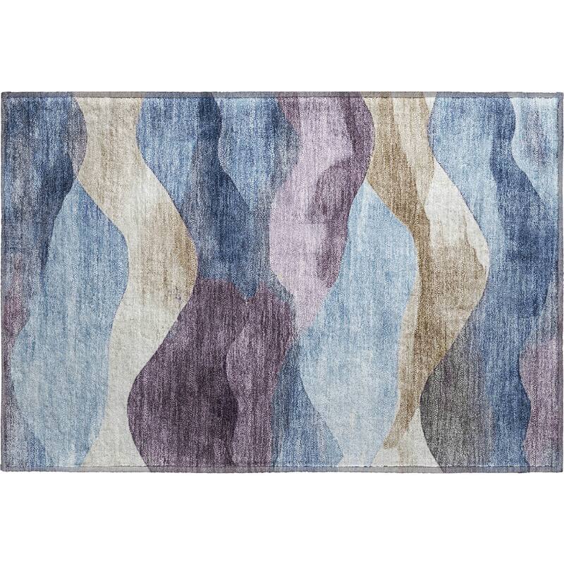 Premium Washable Super Soft Modern Waves Mayfield Rug