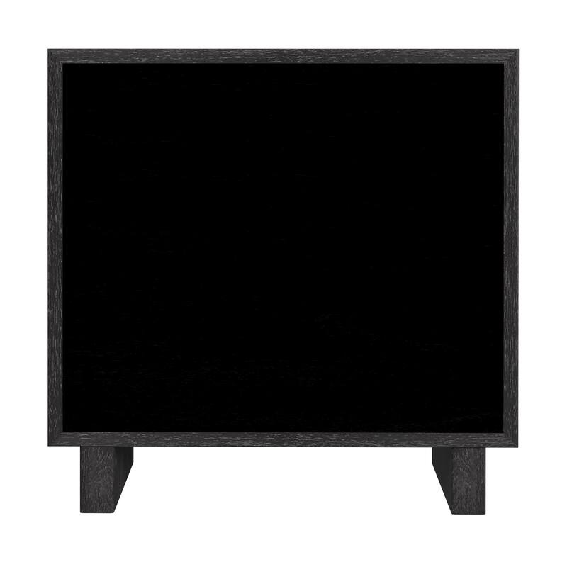 Halmstad 24 in. W Wood Panel 2 Drawer Nightstand with Soft-Closing Drawers