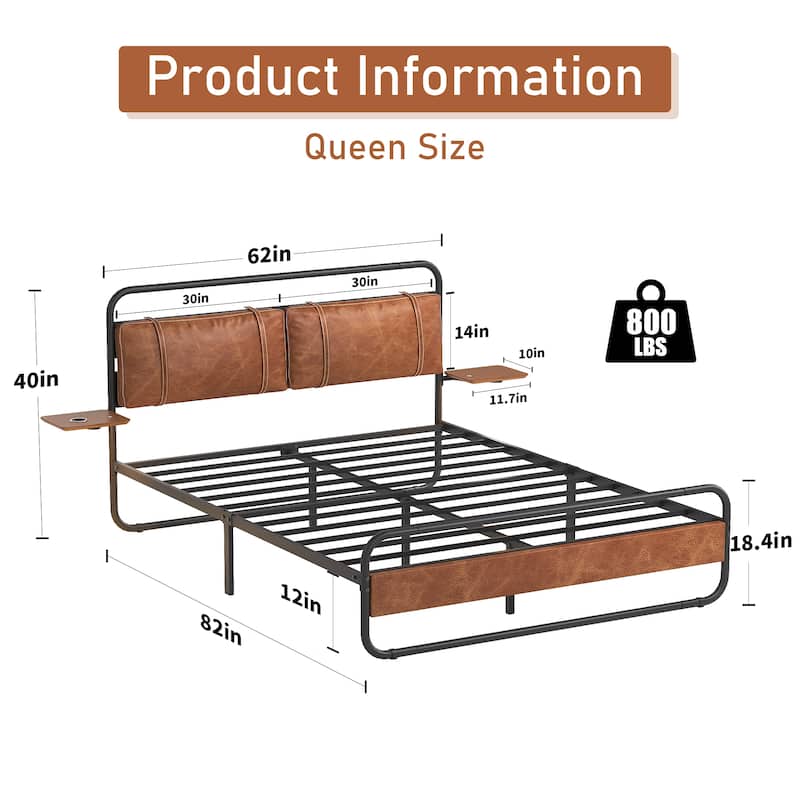 Bed Frame With Upholstered Headboard