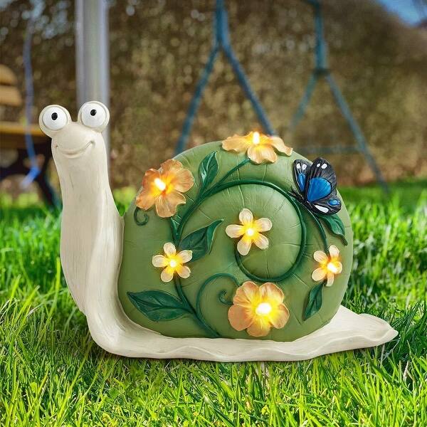 Shop Solar Snail Lights Solar Garden Lights Outdoor Snail Solar