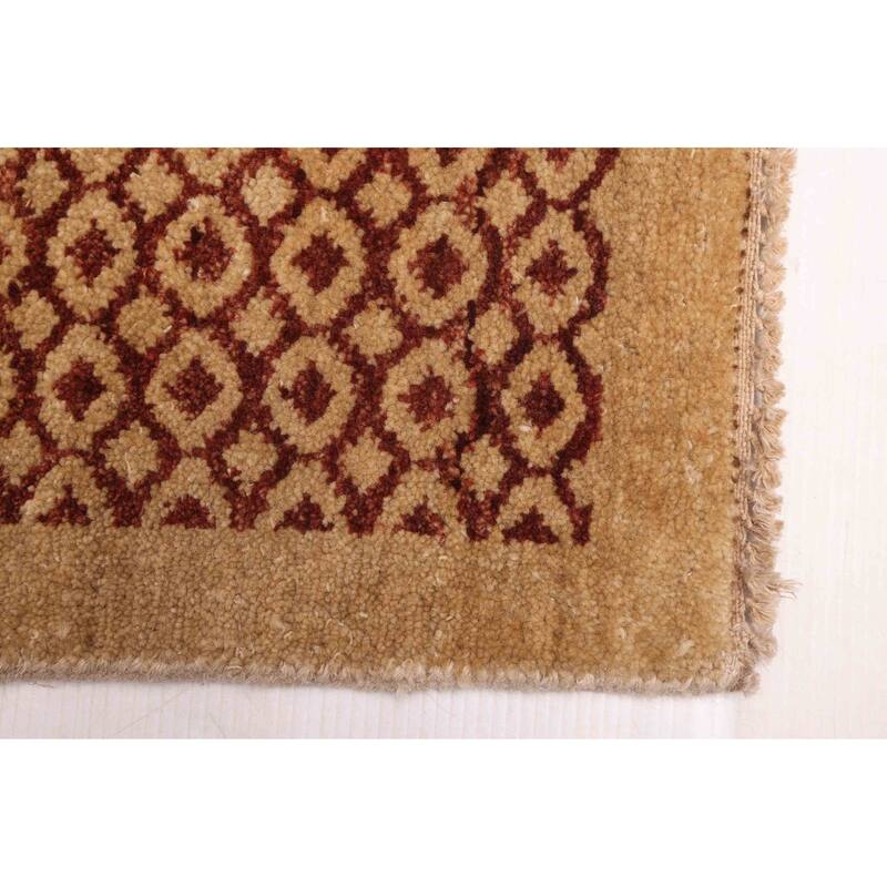 ECARPETGALLERY Hand-knotted Peshawar Ziegler Brown, Khaki Wool Rug - 9'10 x 13'1