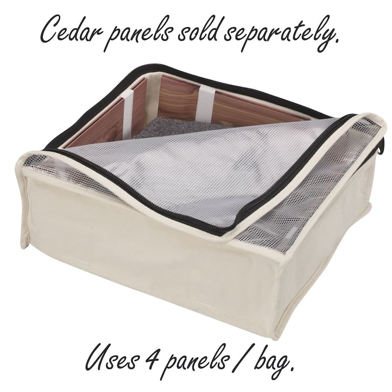 Household Essentials Cotton Canvas Sweater Bags - 12.3"L x 14.5"W x 3.0"H