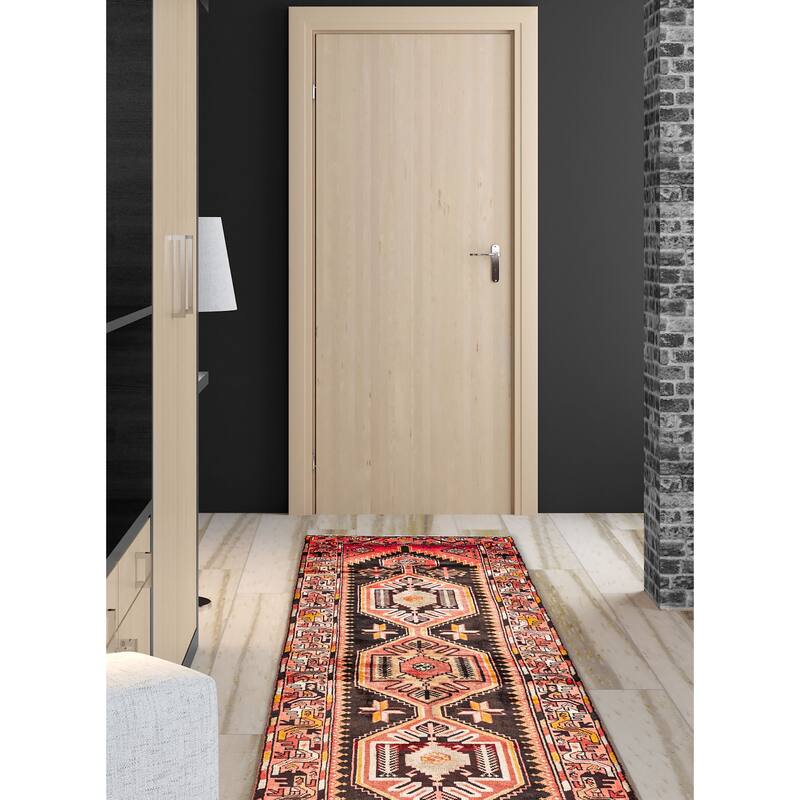 ECARPETGALLERY Hand-knotted Konya Anatolian Black, Red Wool Rug - 3'3 x 9'1