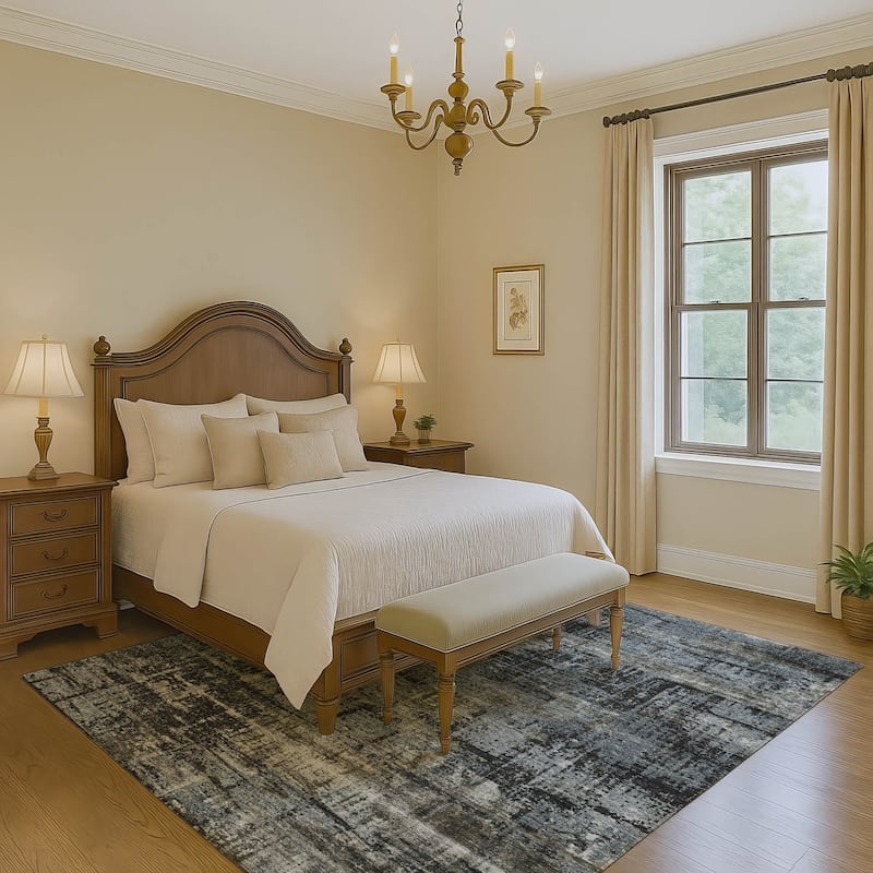 Premium Washable Super Soft Modern Hatch Mayfield Rug