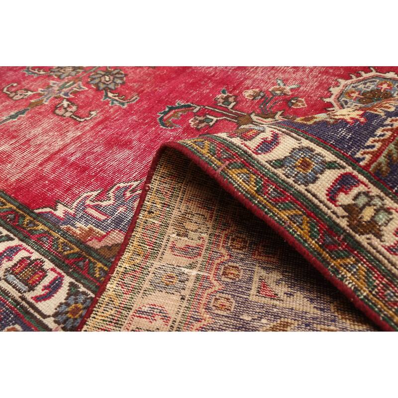 ECARPETGALLERY Hand-knotted Antalya Vintage Red Wool Rug - 9'11 x 12'8