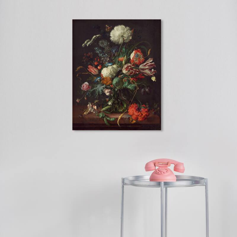 Wynwood Studio Canvas Floral and Botanical Vase of Flowers Wall Art Canvas Print - 16 x 20