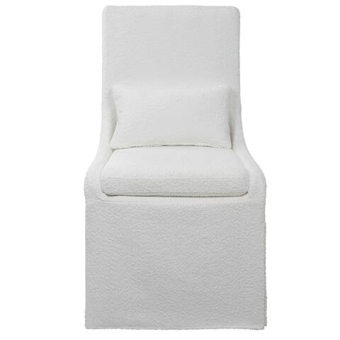 Uttermost Coley White Armless Chair - 23"x 39.5"x 25"