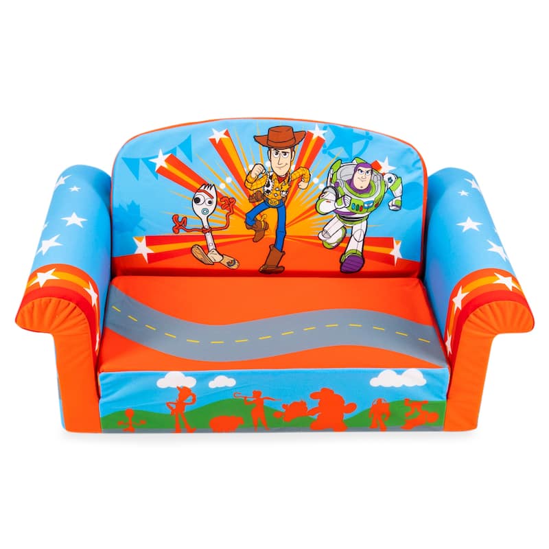 Marshmallow Furniture Kids 2-in-1 Flip Open Foam Compress Sofa Bed, Mickey Mouse - Multi