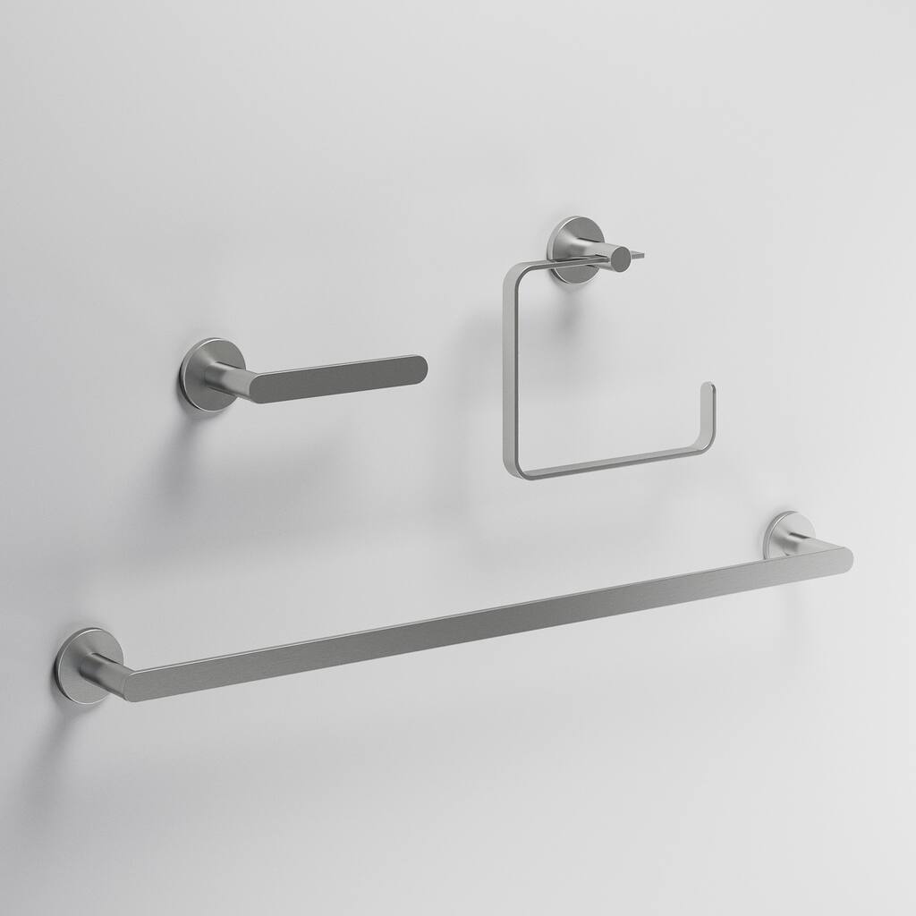 VIGO Arden 3-Piece Bathroom Hardware Accessory Set with 24 in. Towel Bar, Toilet Paper Holder, Hand Towel Holder