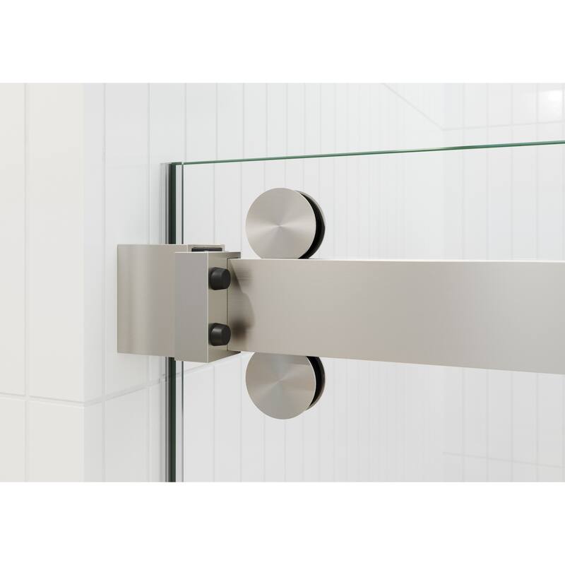 Polaris 60 in. x 78 in. Fully Frameless Glass Sliding Bypass Shower Doors with Square Hardware