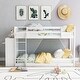 preview thumbnail 2 of 7, Modern Style Solid Construction Twin over Twin Bunk Bed with Attached Cabinet and Shelves Storage.