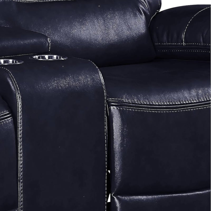 Graton Horizontal Tufted with Nailhead Trim Reclining Loveseat
