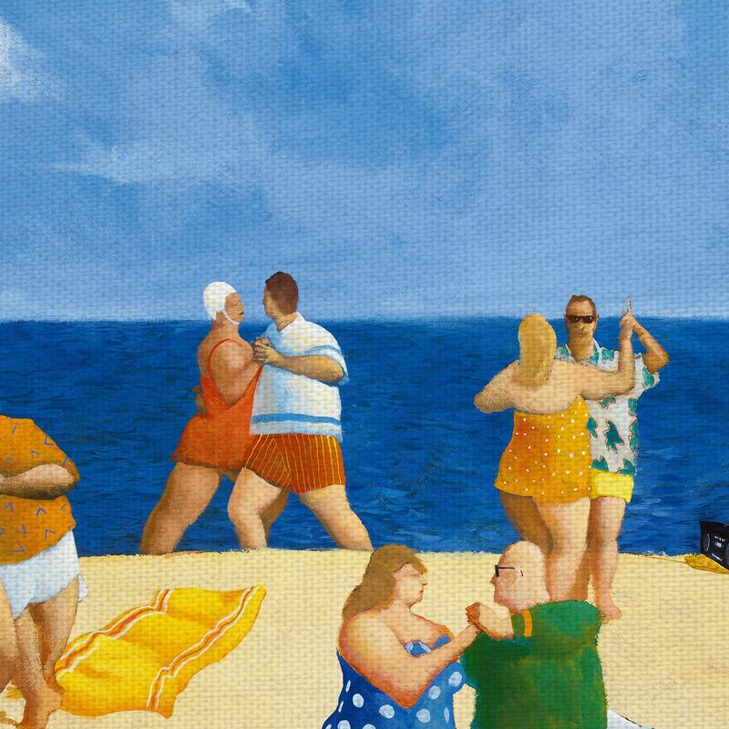 Tango Beach by Michael Paraskevas Canvas Art Print