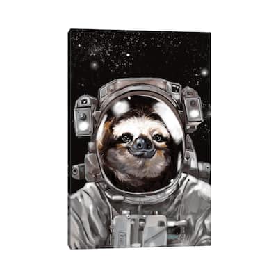 iCanvas "Astronaut Sloth Selfie" by Big Nose Work Canvas Print