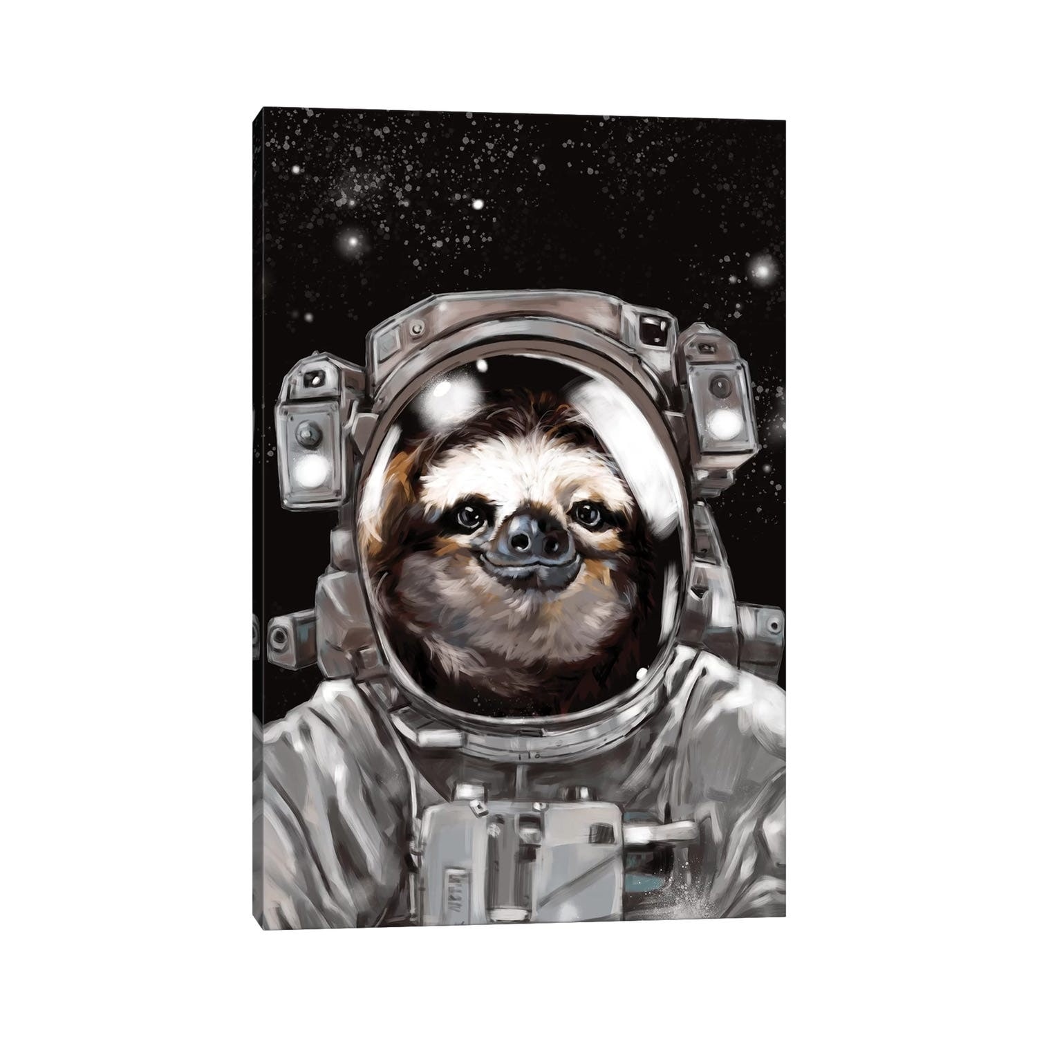 iCanvas "Astronaut Sloth Selfie" by Big Nose Work Canvas Print