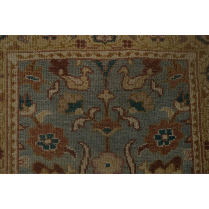 Hand Knotted Oriental 100% Wool Carpet Traditional Floral Navy Blue & Blues Ziegler Area Rug - 3' 2'' X 1' 11''