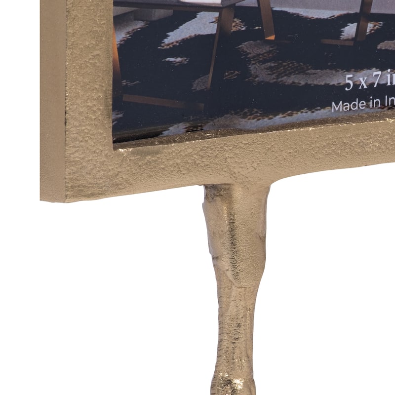Sagebrook Home Elegant Gold Metal 5x7 Bird Feet Photo Frame - Aluminum, Glass, MDF Materials