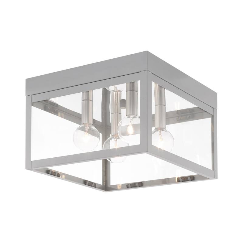 Livex Lighting Nyack 4 Light 11" Wide Flush Mount Square Ceiling