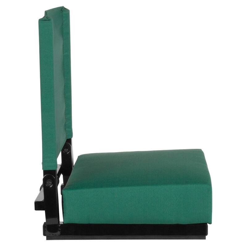 Padded Stadium Chairs with Handles and Bleacher Hooks (Set of 2) - 14"D x 18"W x 18"H
