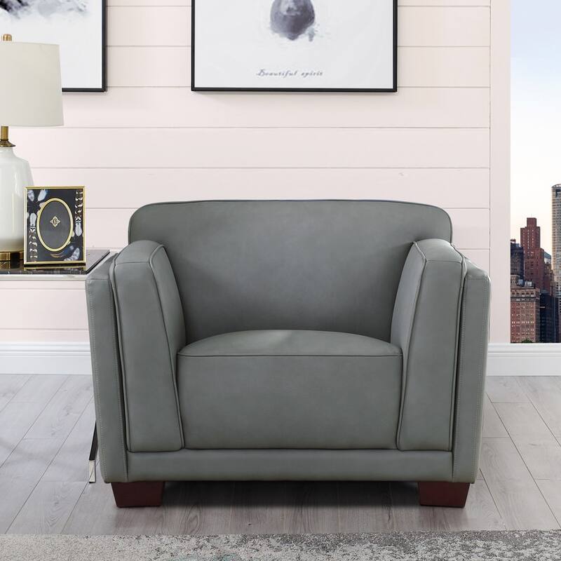 Hydeline Marshall Top Grain Leather Sofa Loveseat and Chair Set - Sofa, Loveseat, Chair