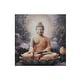 preview thumbnail 3 of 3, Hand Painted Wall Art Meditating Buddha Assorted - Set of 2