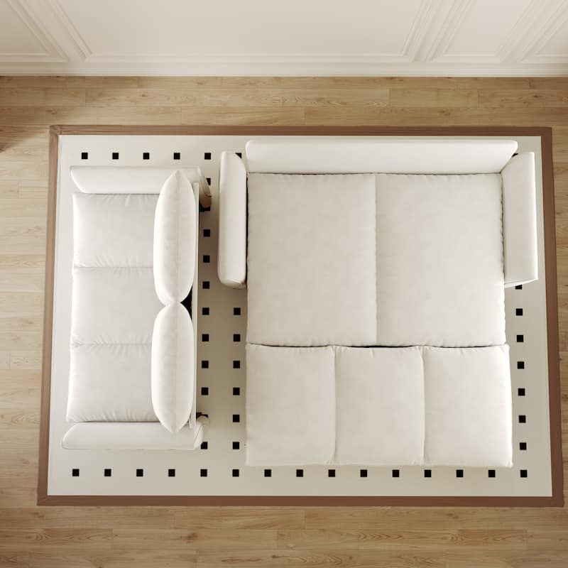 Velvet Loveseat Daybed, Pull Out Sofa Bed with Blanket Set, 3-Seat Convertible Sleeper Sofa with 2-in-1 Pillow