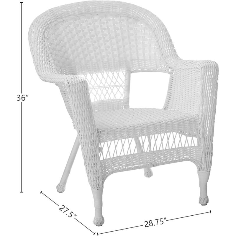 Outdoor Dining Set 5 Piece Patio Furniture Resin Wicker Table & Chairs
