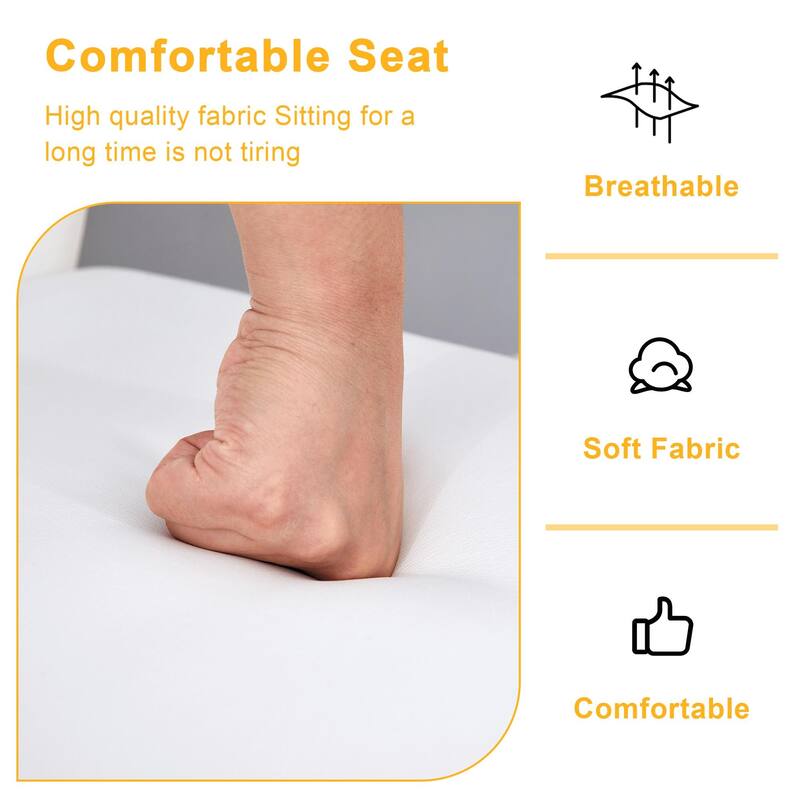 Set of 6 Dining Chairs, PU Material, Paired with Gold Metal Chair Legs. Suitable for Offices, Restaurants, Kitchens