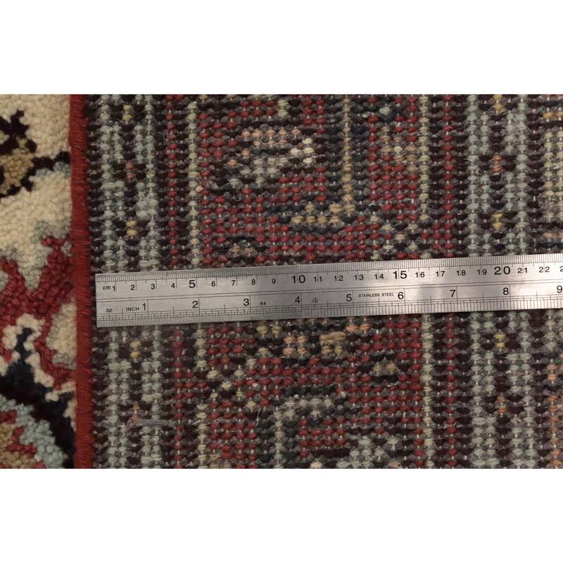 Hand Knotted Oriental 100% Wool Carpet Traditional Medallion Beige & Ivories Heriz (serapi) Area Rug - 5' 10'' X 4' 0''