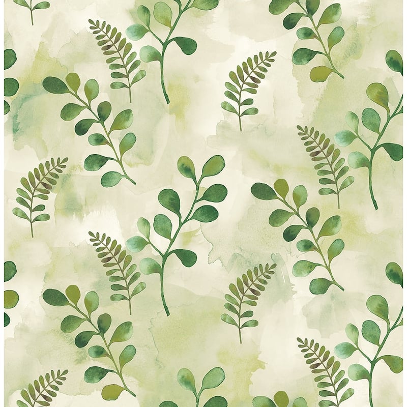 NextWall Woodland Walk Peel and Stick Wallpaper - 20.5 in. W x 18 ft. L - Summer Fern