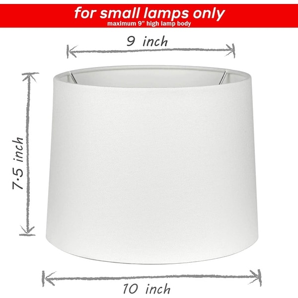 58302 Drum Shape UNO Lamp Shade, Off White 8"x8"x8