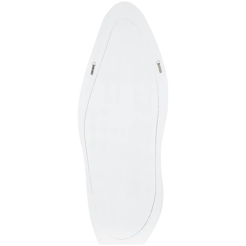 Wooden Abstract Wavy Wall Mirror - Black or White - Roche River Decor