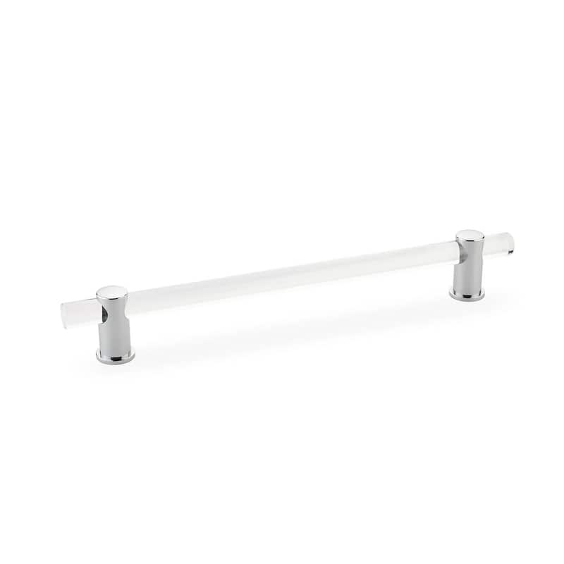 Schaub and Company Lumiere 10" Euro Modern Acrylic Bar Handle Cabinet - Polished Chrome