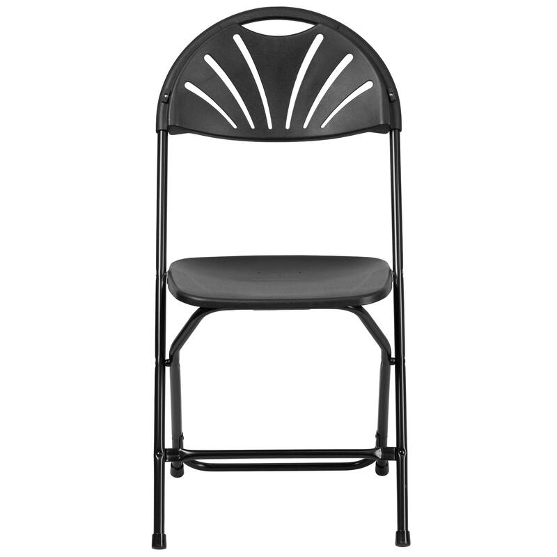 8 Pack 650 lb. Capacity Plastic Fan Back Folding Chair