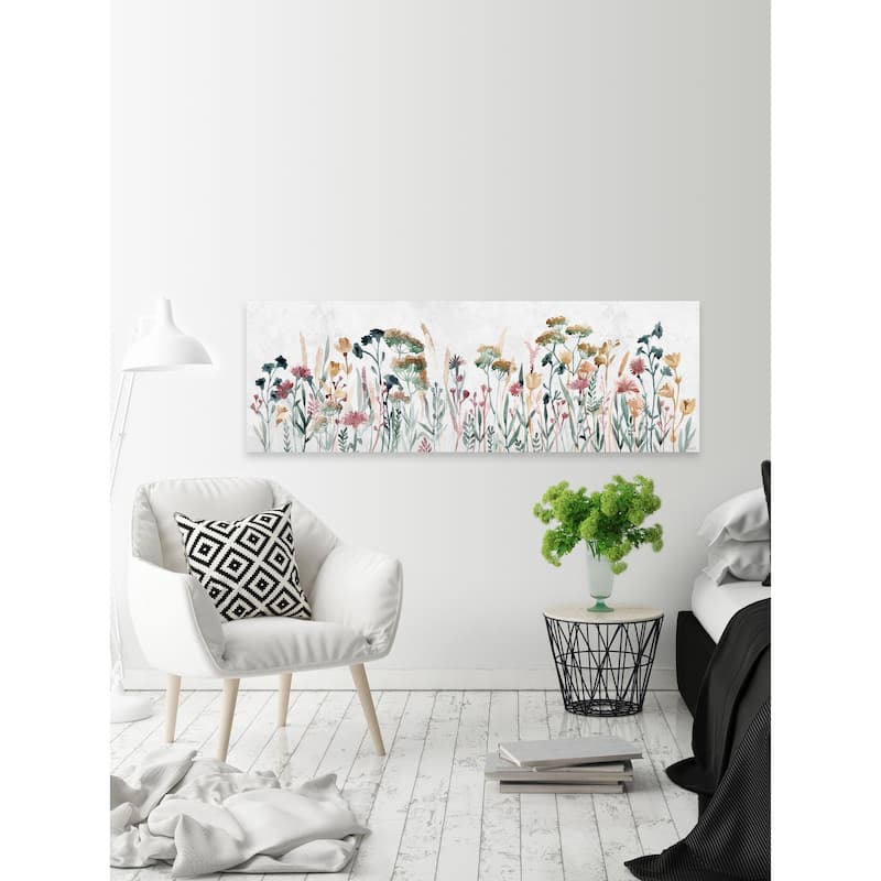 'Field of Flowers' Painting Print on Wrapped Canvas