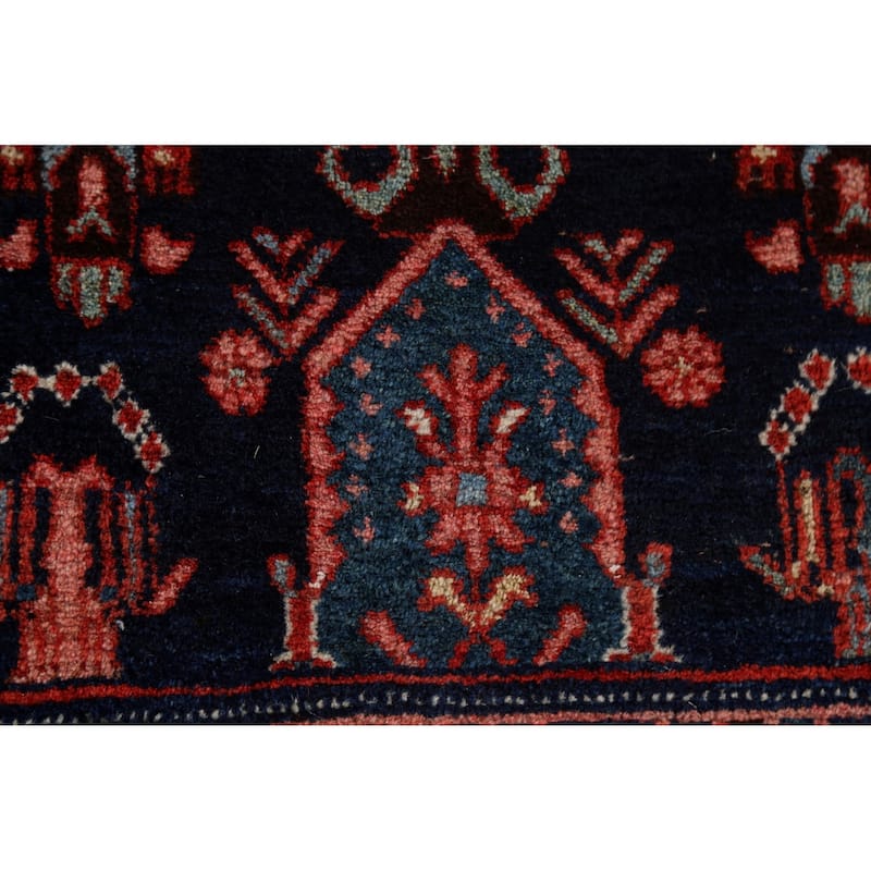 Pre-1900 Antique Bidjar Halvaei Persian Area Rug Handmade Wool Carpet - 12'2" x 19'9"