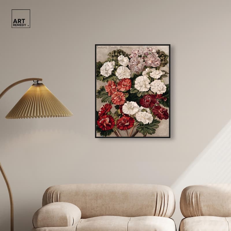 Flowered Primulas Canvas by Art Remedy
