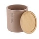 preview thumbnail 63 of 63, Sleek Cotton Pad Holder - Polyresin Bathroom Storage Container with Bamboo Lid - 4 L x 4 W x 4.6H
