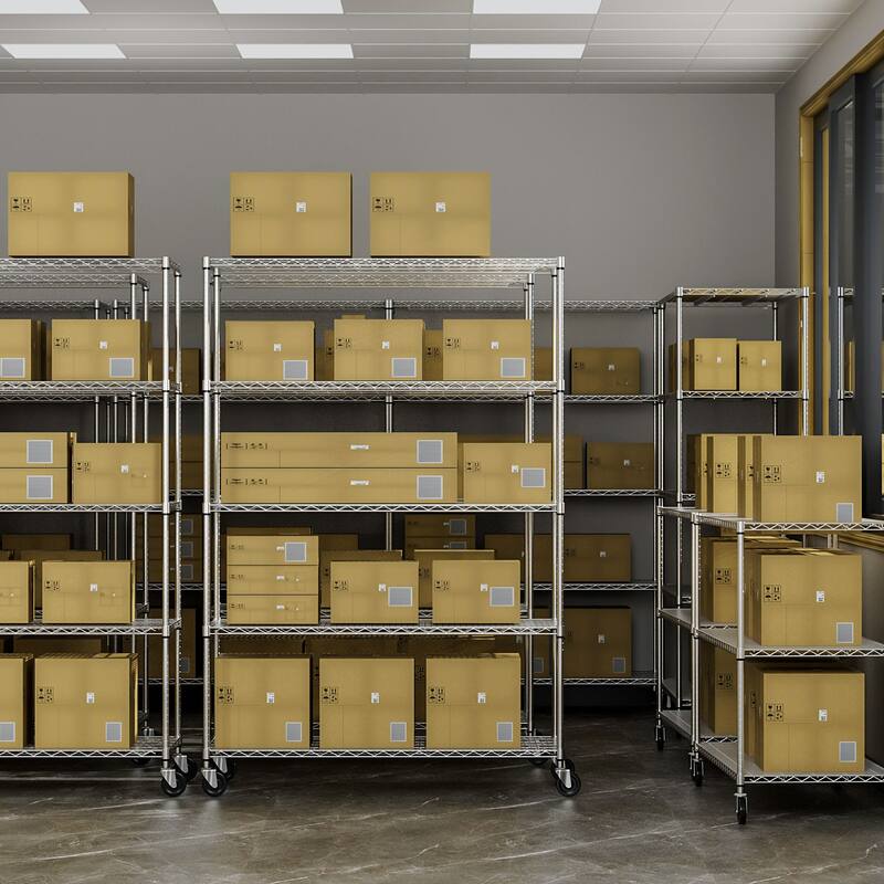 5 Tier metal storage rack with lining