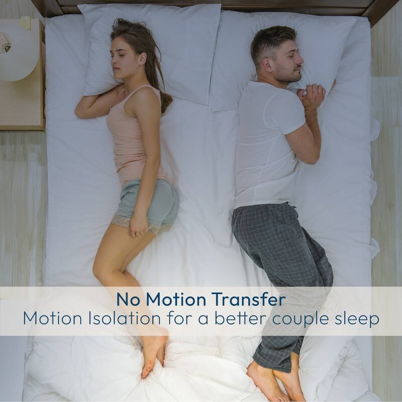 GDFStudio - Thaddeus 12 Inch Ice Memory Foam Queen Size Hybrid Mattress,7 Zone Pocket Springs