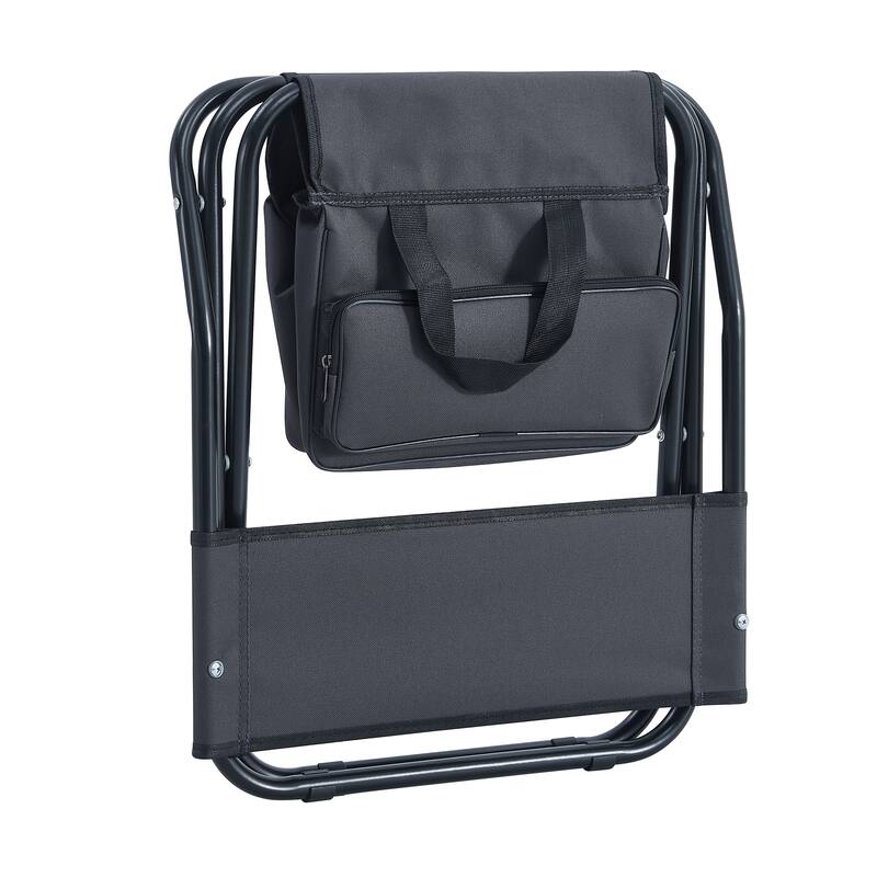 2 pieces Folding Outdoor Chair with Storage Bag Picnics and Fishing
