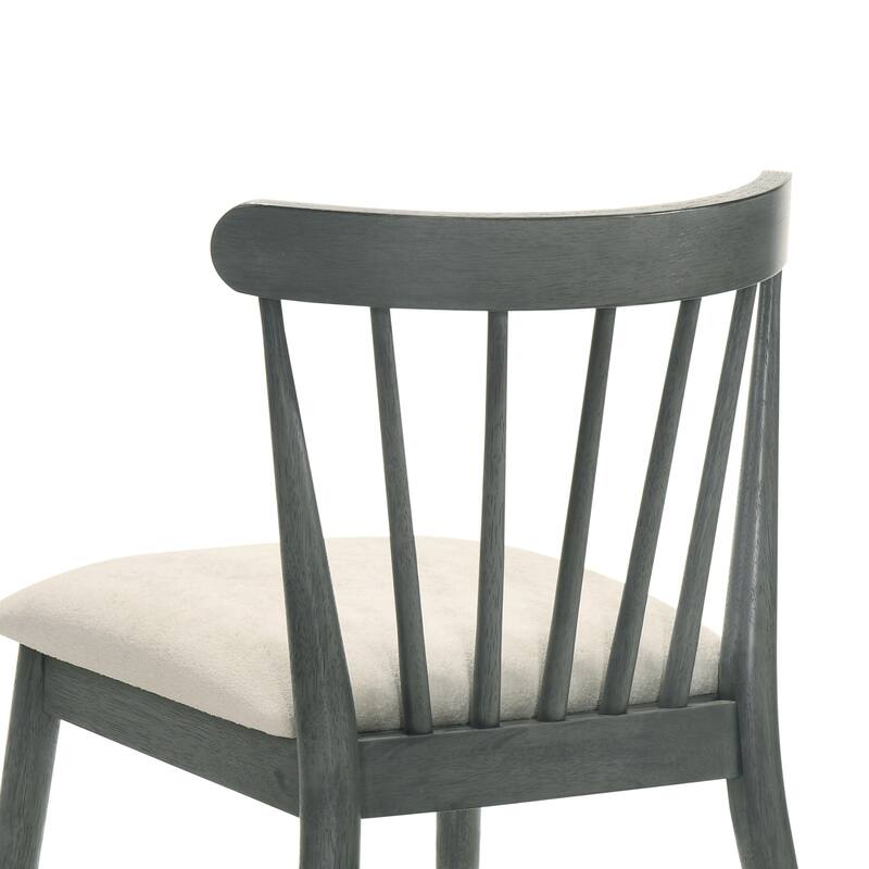 Dining Chair Simple Office Chair Set of 2 Coffee Chair Gray Dressing Chair Kitchen Chair with Wood Legs