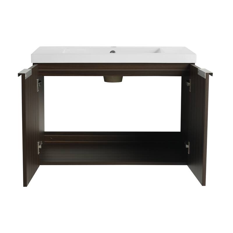 BNK 24"/30"/36" Single Sink Bathroom Vanity with Soft Close Door, Modern Floating Vanity