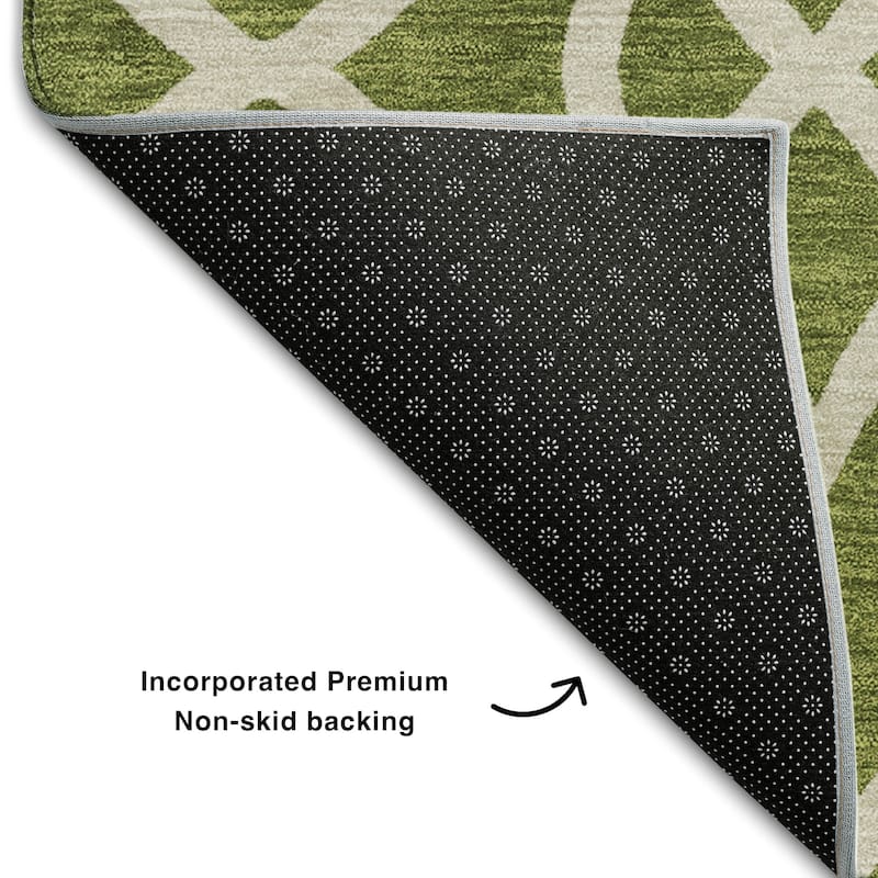 Premium Washable Super Soft Transitional Scroll Mayfield Rug