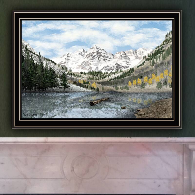 Framed Wall Art - The Maroon Bells, Black Frame