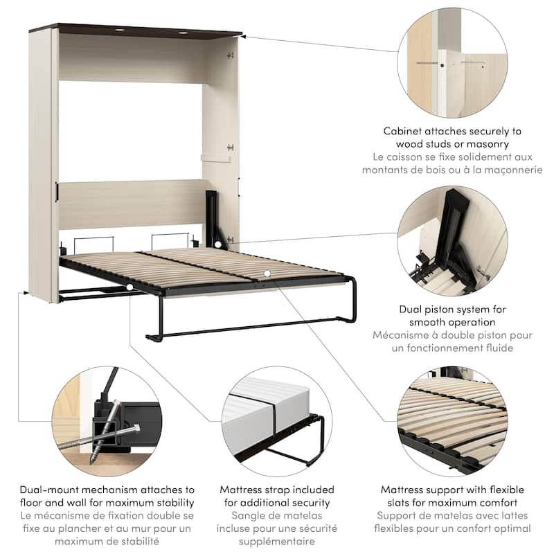 Lumina 61W Full Murphy Bed by Bestar