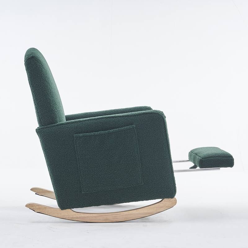 Modern Nursery Rocking Chair With Adjustable Footrest