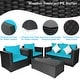 preview thumbnail 10 of 23, Gymax 4PCS Rattan Patio Conversation Set Outdoor Furniture Set w/